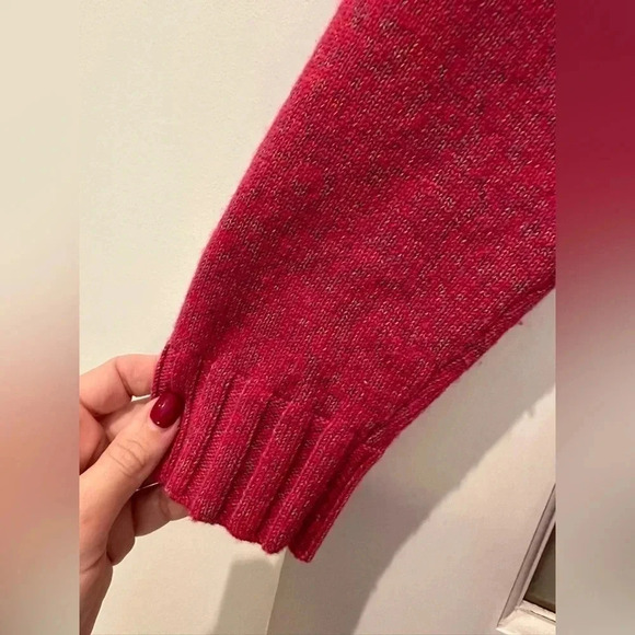 Talbots | Pink Merle Merino Wool Blend Turtleneck Sweater Size MP Medium Petite - Picture 6 of 11